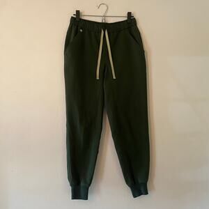 FIGS Dark Moss Green Tansen Jogger Scrub Pants Uniform Men's size Small Short